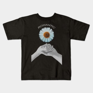 Design of hands holding together with flowers on top Kids T-Shirt